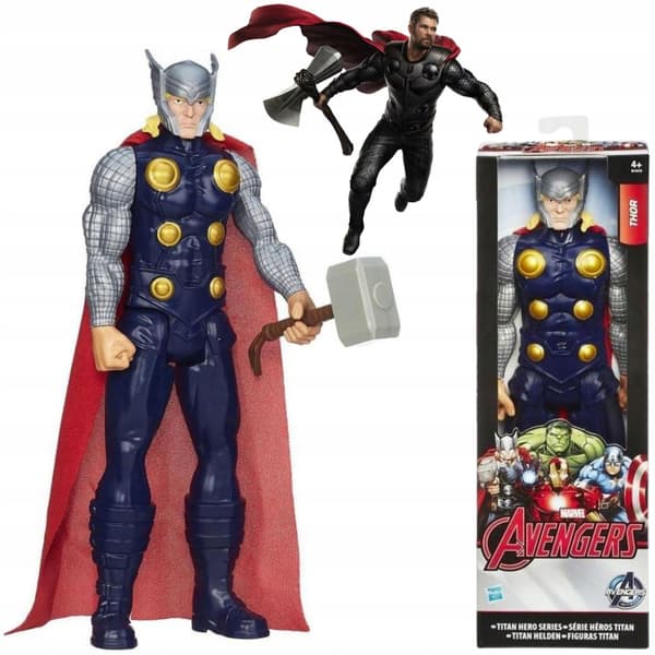 HASBRO MARVEL THOR TITAN HERO FIGURE, ORIGINAL, 30 CM, FOR MARVEL FANS