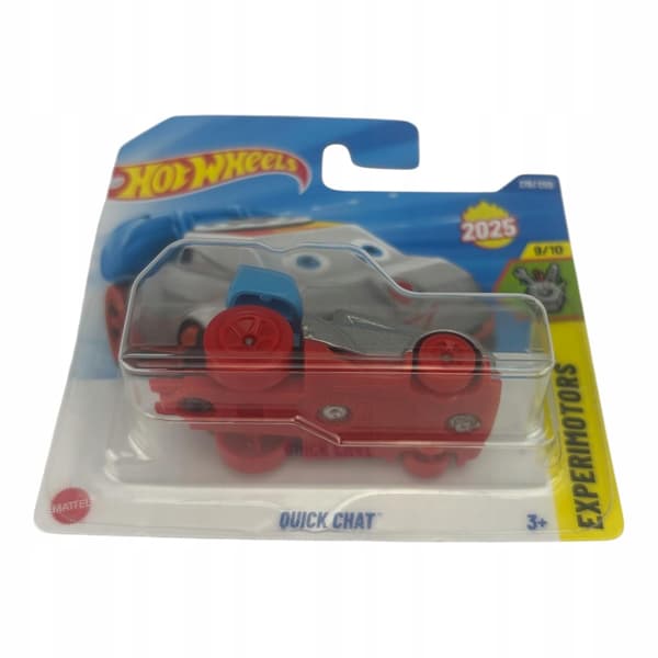 Hot Wheels Quick Chat Car, silver, 1:64 scale