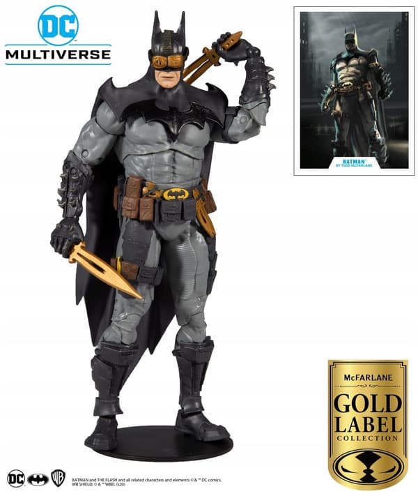 Large Batman Todd DC Multiverse Figurine, 20 cm. Gold