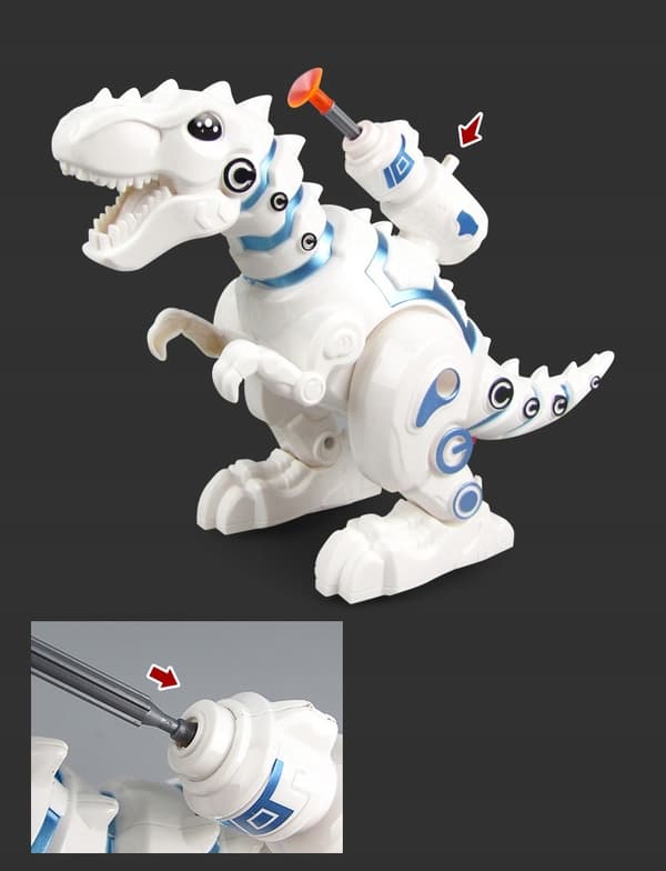 LARGE INTERACTIVE DINOSAUR ROBOT – TREX: WALKS, ROARS, GLOWS AND BREATHES FIRE – FOR CHILDREN