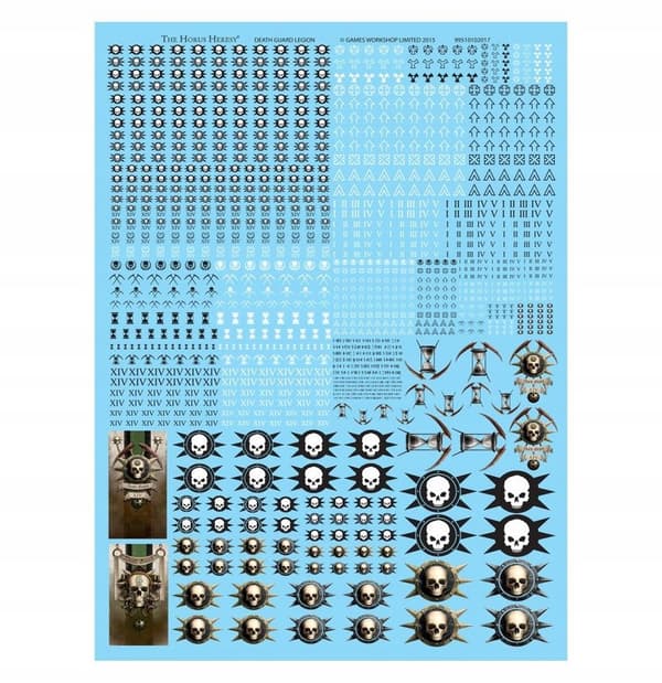 Warhammer 40,000 Death Guard Legion Decal Sheet
