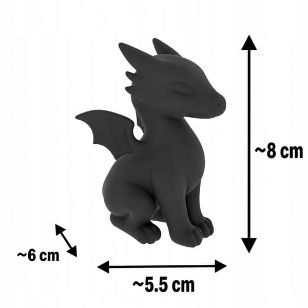 DECORATIVE FIGURINE: SMALL SITTING DRAGON FOR A SHELF – MANY COLOURS AVAILABLE