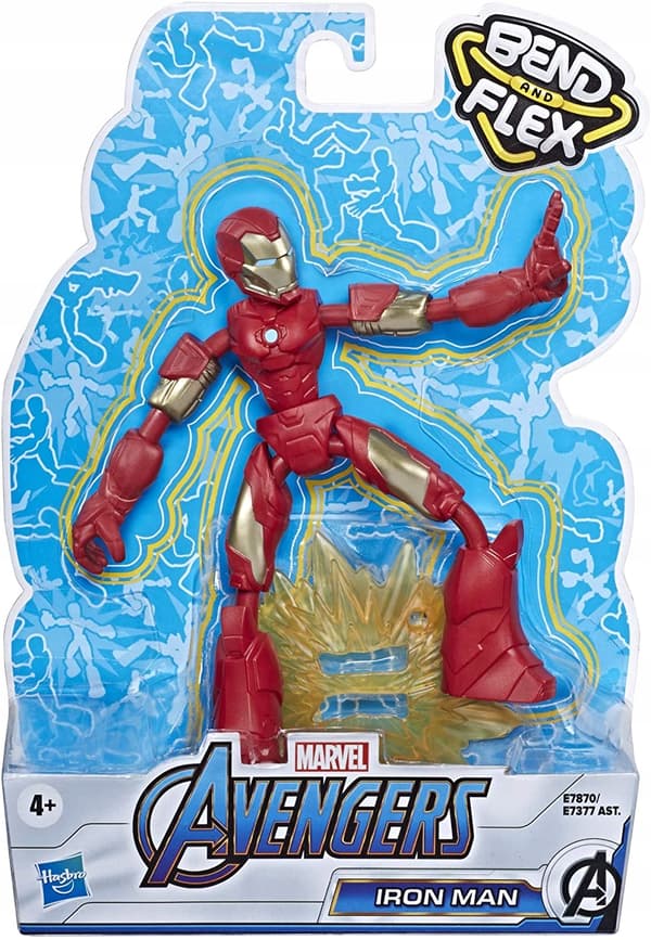 MARVEL AVENGERS BEND AND FLEX IRON MAN FIGURINE