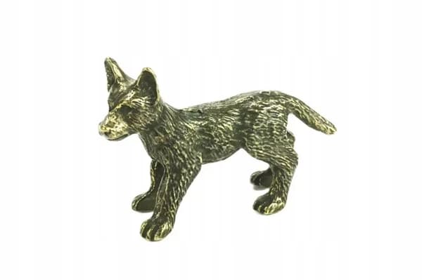 Metal key ring, wolf.