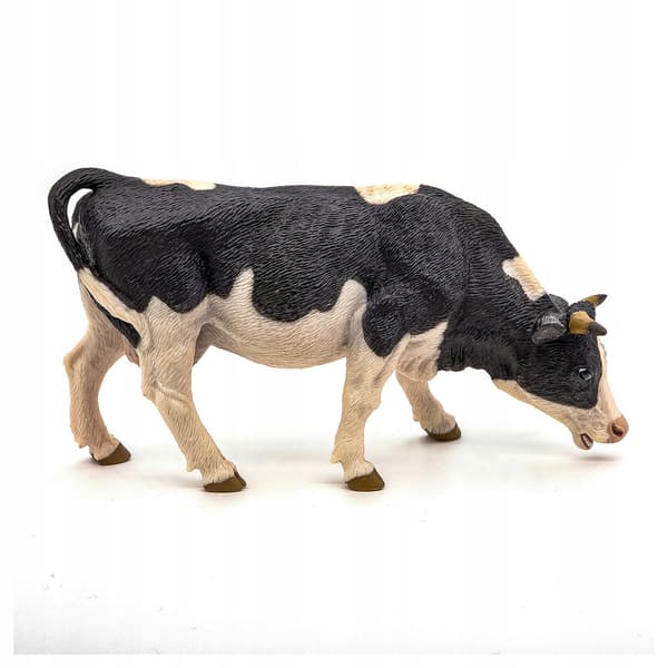 PAPO WHITE COW FIGURINE WITH BLACK SPOTS