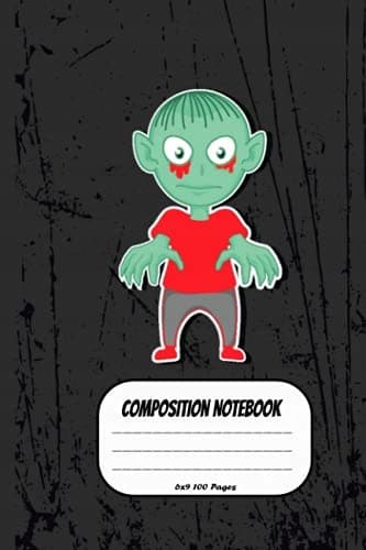 Composition notebook: Cute and spooky design for Halloween, the perfect gift, 6x9