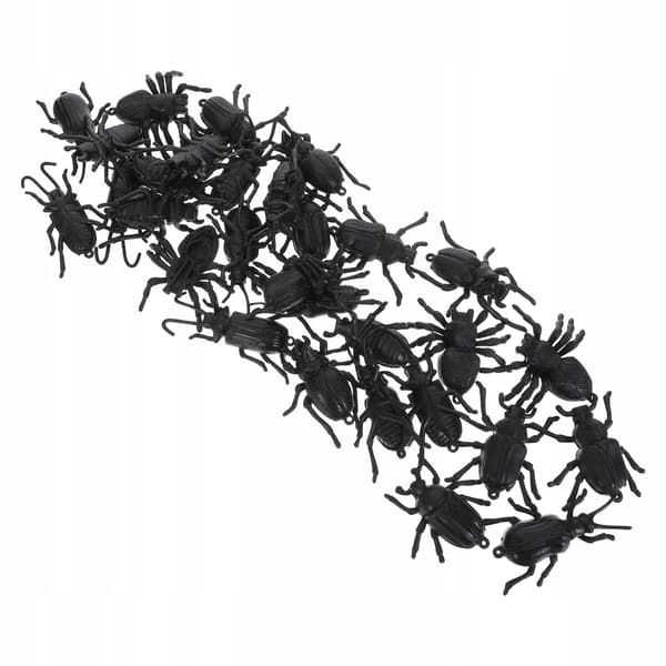 30 MINI BLACK INSECT FIGURINES WITH REALISTIC TEXTURE FOR EDUCATIONAL PURPOSES