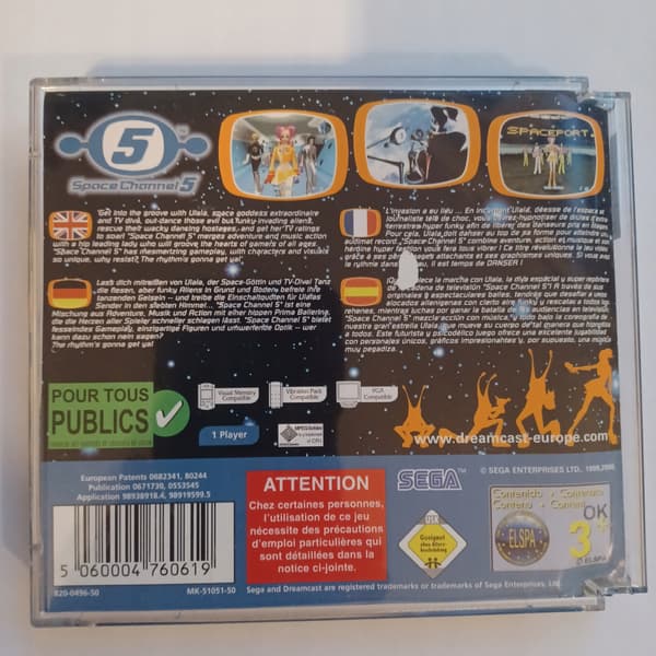 Space Channel 5, Sega Dreamcast, DC – please note the description!