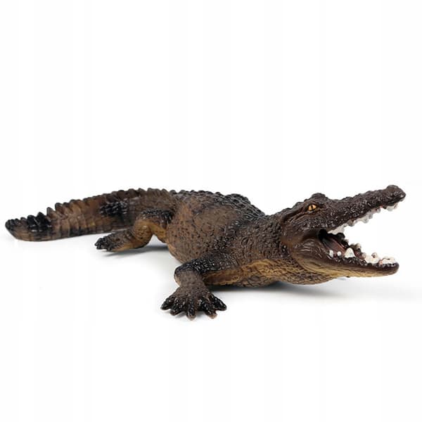 Crocodile simulation Animal figures Realistic animals Party decoration Brown