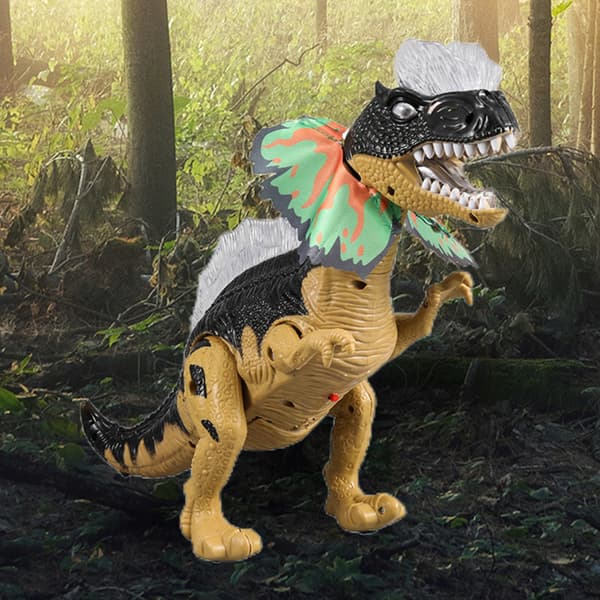 Electronic ABS walking dinosaur with walking motion Hand-eye coordination Brown