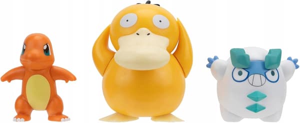 POKEMON 3-Pack Figure Set: Charmander, Galarian Darumaka, Psyduck