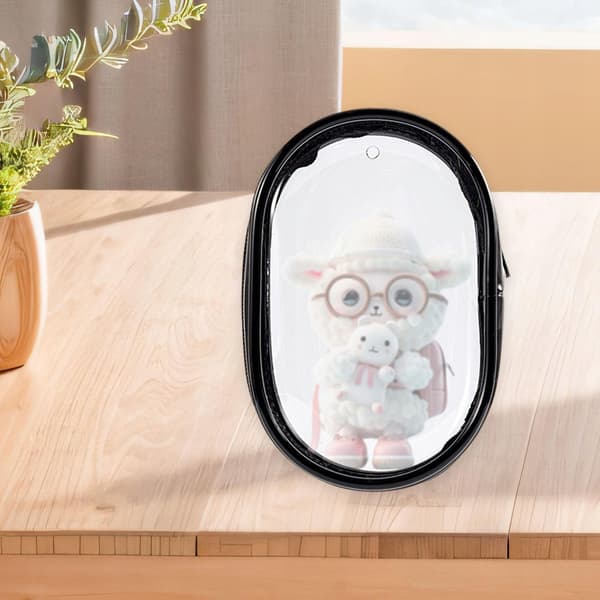 Clear PVC Display Bag with Dust-proof Zip Fastening – Round Bag