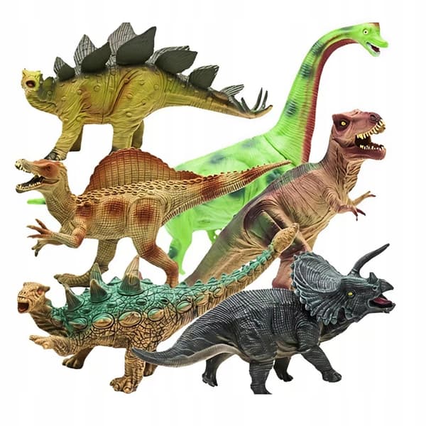 6-PIECE DINOSAUR FIGURES. DINOSAURS SET FOR CHILDREN. T-REX DINOSAUR
