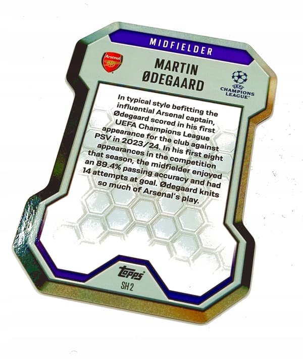 MATCH ATTAX 2024/25 CARD. SH2 MARTIN ODEGAARD / CHROME PRO ELITE SHIELD