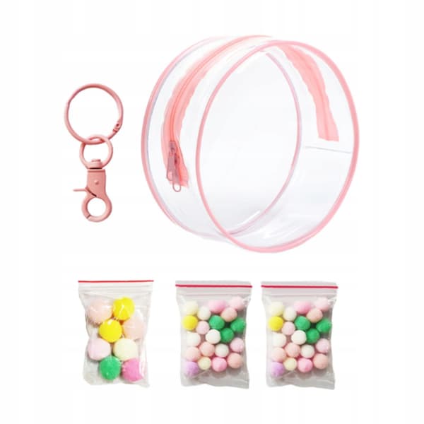 Clear PVC Doll Display Case – Mini Doll Figure Storage Case (pink)