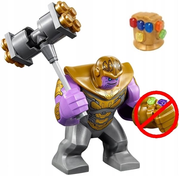 Lego figure @@@ THANOS from set 76131 @@@ + gauntlet SET