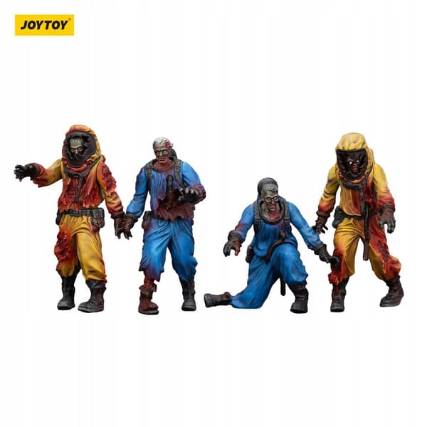 Zombie Dark Source figurines – biochemical laboratory team, 4 pieces, 8 cm