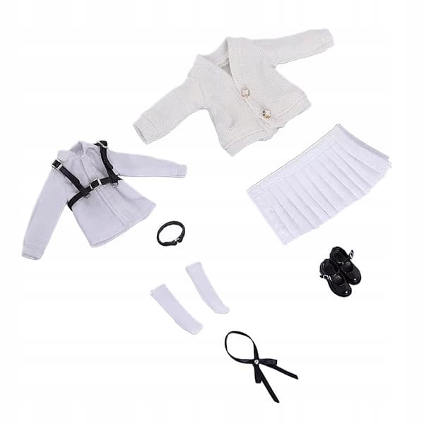 1/12 School Uniform Set – Outfit for action figures – White accessory bodysuit