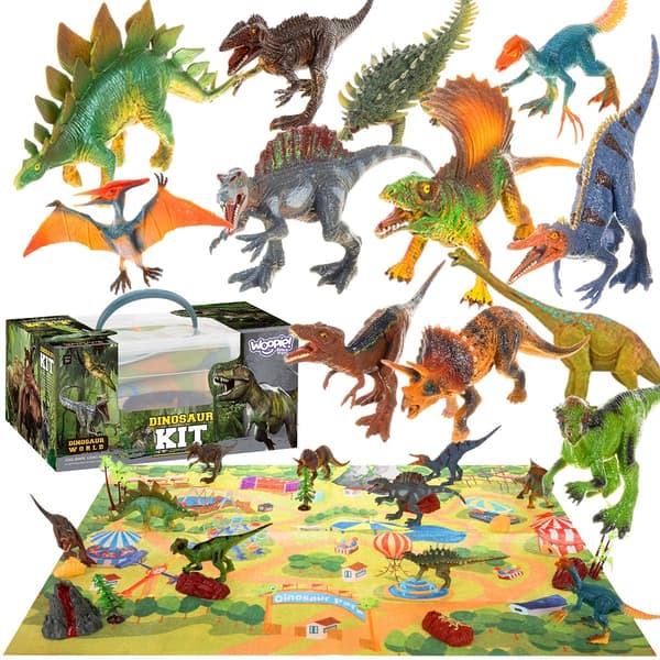 LARGE SET OF DINOSAUR FIGURINES