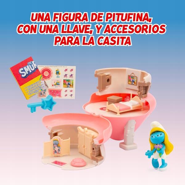 Smurfette’s pink playhouse with a figurine