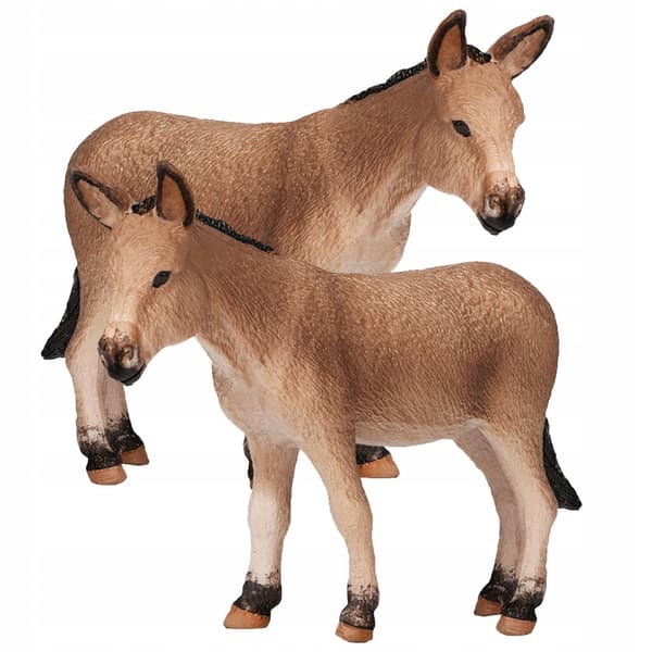 2 DONKEY FIGURINES FOR DECORATING A DESK OR A CHILD’S BEDROOM