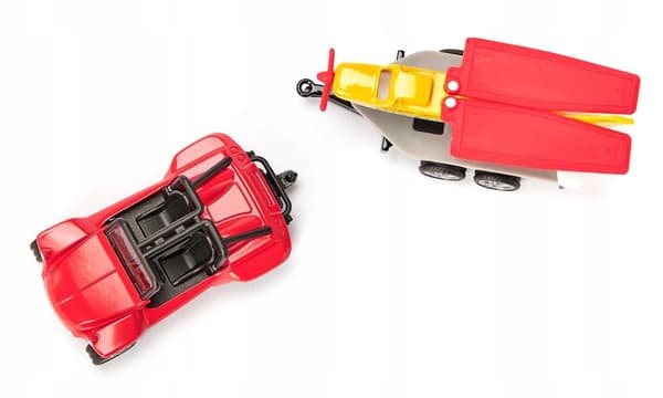 SIKU BUGGY CAR WITH TRAILER AND PLANE 1696