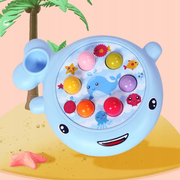 Whack-a-Mole Game: Fine Motor Skills – Early Learning Toy for 3-Year-Olds – Blue