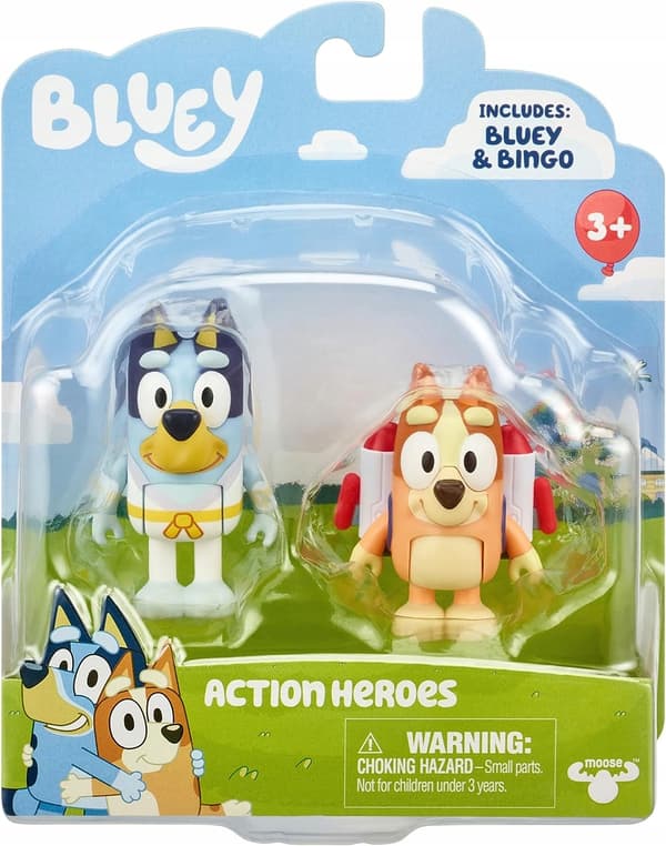 MOOSE TOYS Bluey: Action Heroes Figure Set