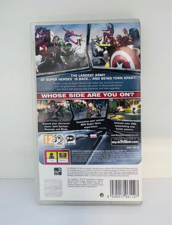 Marvel: Ultimate Alliance 2 PlayStation Portable (PSP) boxed version