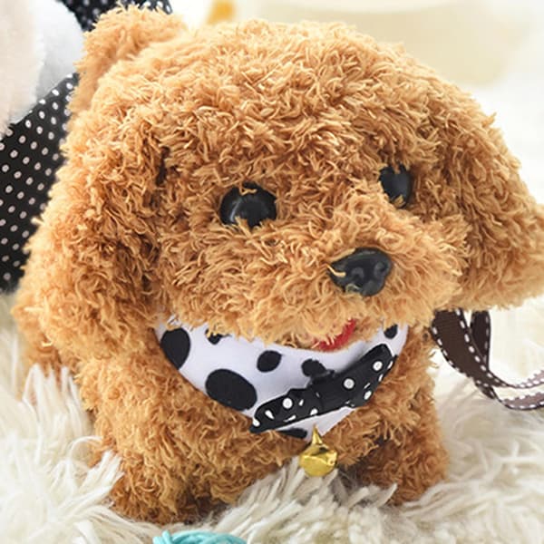 Plush, battery-operated, educational electronic Pet Dog poodle for early learning