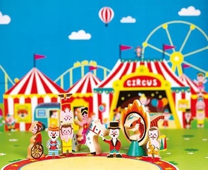 Janod 11-piece wooden circus set, ages 3+