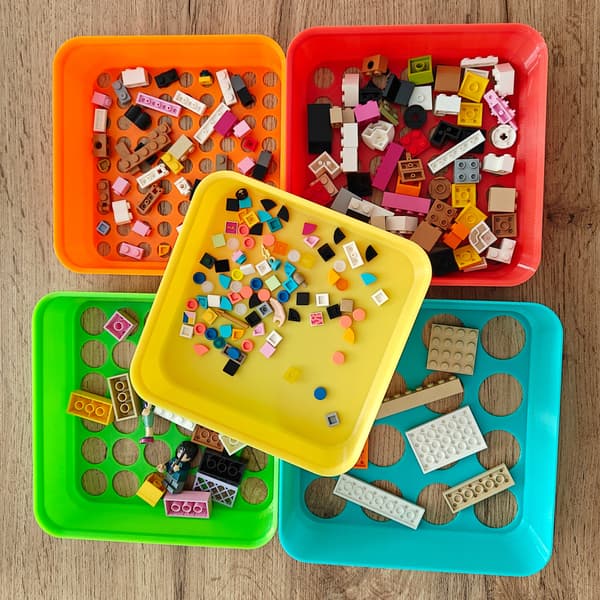 Colourful LEGO Brick Sorter – a multi-tiered container for sorting bricks