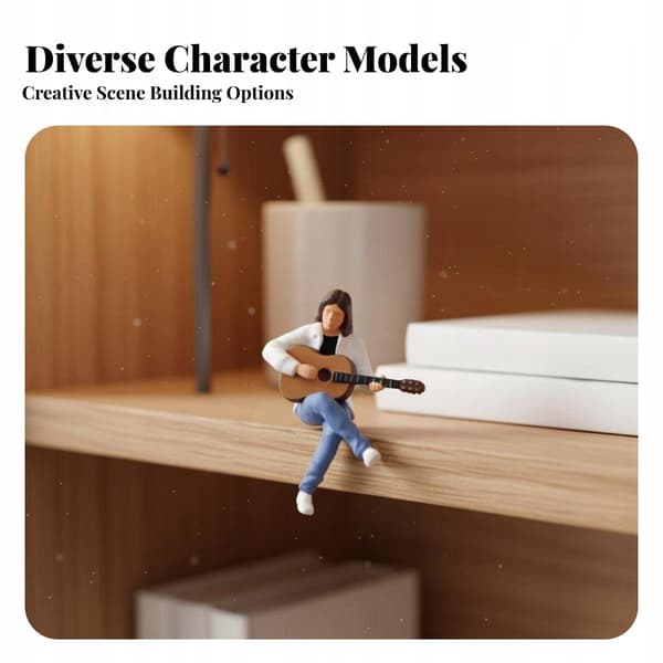 1:64 scale miniature figurine: Guitar Man