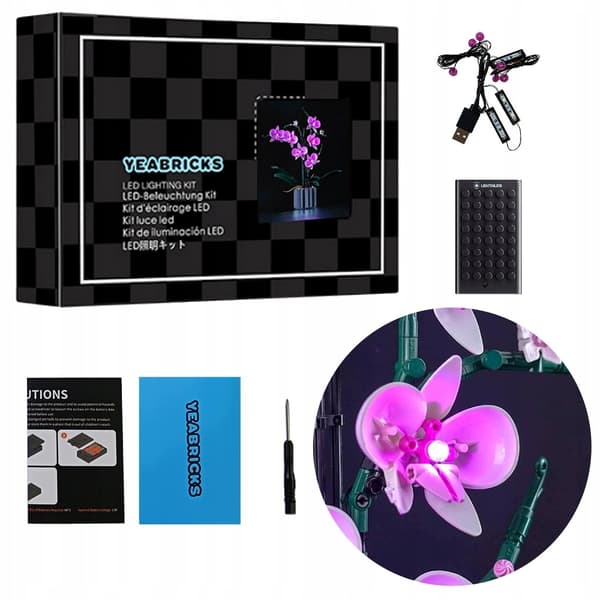 Lighting set for LEGO Creator Bonsai, purple version 10311 (LEGO not included)