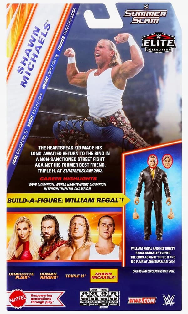 MATTEL WWE Elite SummerSlam Shawn Michaels Figure