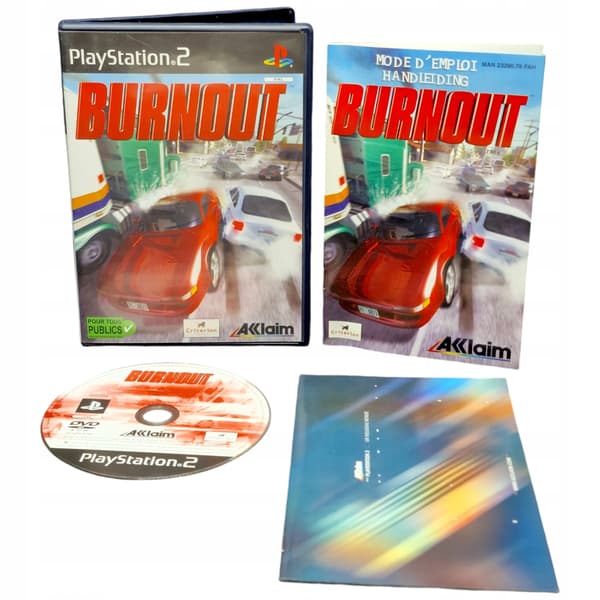 BURNOUT 1 Game for PS2 PAL ENG Sony PlayStation 2 (PS2)
