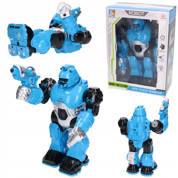 THUNDERBOLT battery-powered robot, walks, with light and sound effects – BLUE 5327