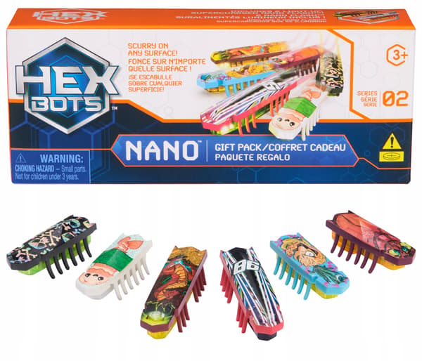 HEX BOTS NANO GIFT PACK SET OF 6 MINI ROBOT FIGURES