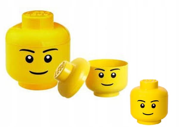 LEGO BOY'S HEAD STORAGE CONTAINER 3-PACK L - S - XS