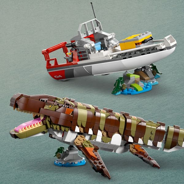 LEGO Jurassic World: Boat Mission and Mosasaurus Model 76974