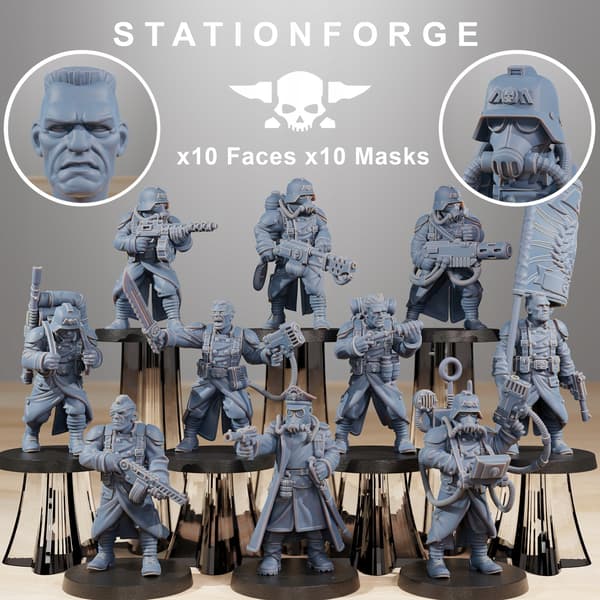GrimGuard Combatants – Station Forge – 3D-utskrift