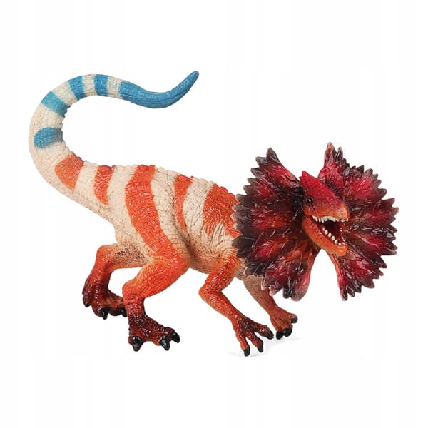 Plastic dinosaur action figure – Dilophosaurus play set – Toy model for boys