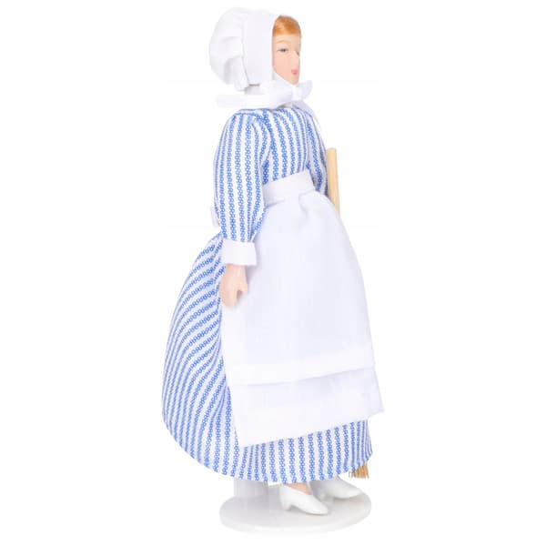 DECORATIVE MINIATURE CHEF FIGURINE MADE FROM DURABLE CERAMICS AND FABRIC