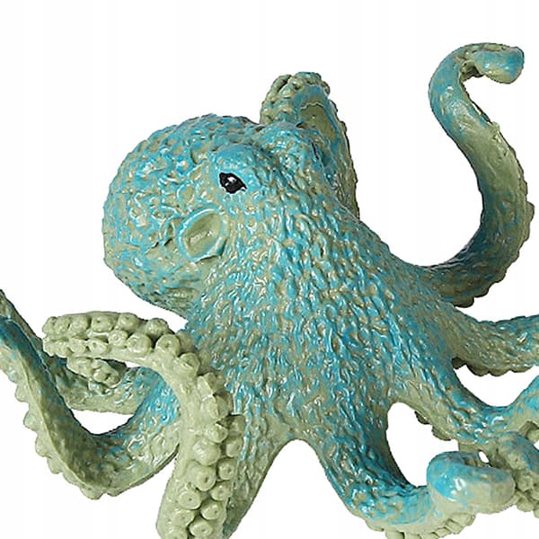 Lifelike Sea Animal Figures Playset: Ocean Creatures, Plastic, Blue B