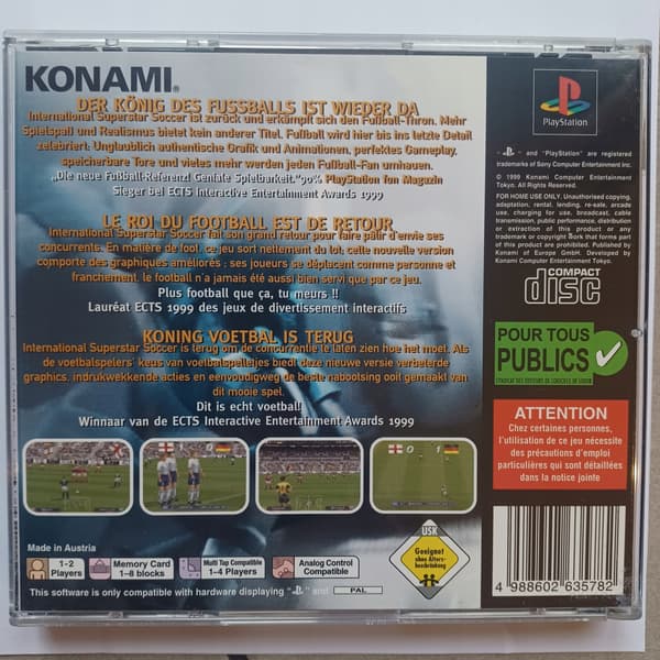 ISS Pro Evolution, PlayStation, PS1