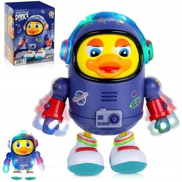 MUSICAL TOY: DANCING SPACE DUCK WITH LIGHTS AND SOUNDS