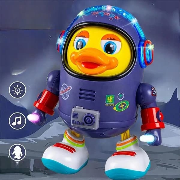 DANCING SPACE DUCK DANCING DUCK WITH LED LIGHTS AND SOUNDS