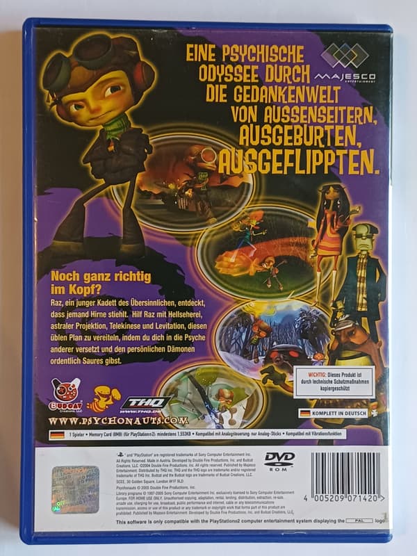 Psychonauts, PlayStation 2, PS2