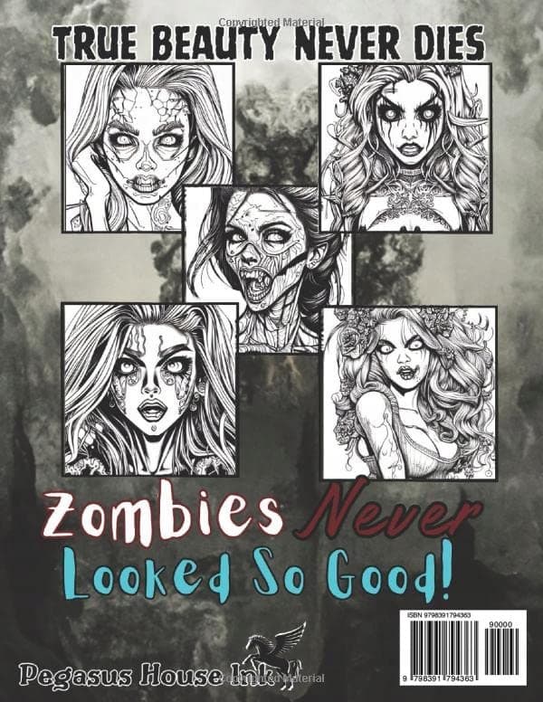 Zombie Bombshells Horror Colouring Book for Adults: Stunningly Beautiful M