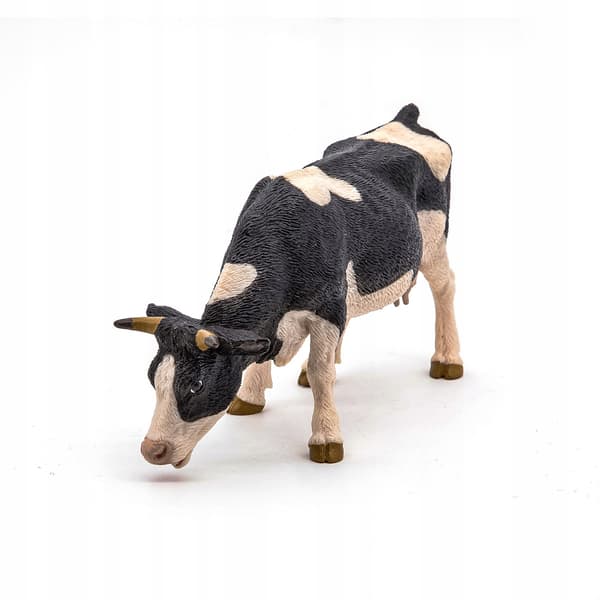 PAPO WHITE COW FIGURINE WITH BLACK SPOTS